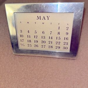 Tiffany & Co Silver Office Calendar